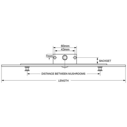 Mila Ideal Inline Espags With 20mm Backset and 16mm Radius Faceplate - Image 2