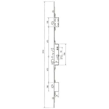 Cego Surelock Latch Deadbolt 2 hooks 2 Rollers Double Spindle Multipoint Door Lock - Image 2