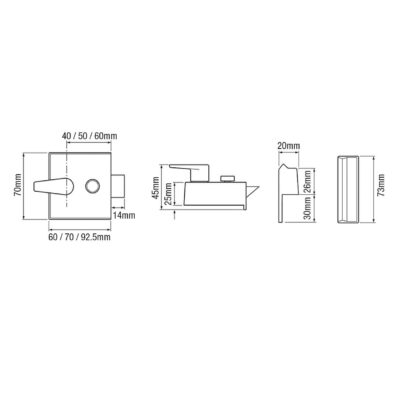Union 1028 Non Deadlocking Nightlatch (case only) - Image 2