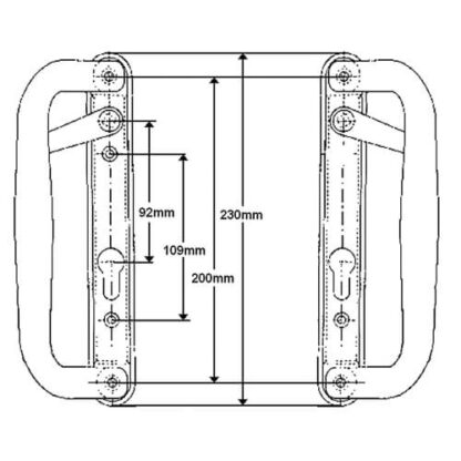 Mila Trinity Handle Set for Patio Doors - Image 2