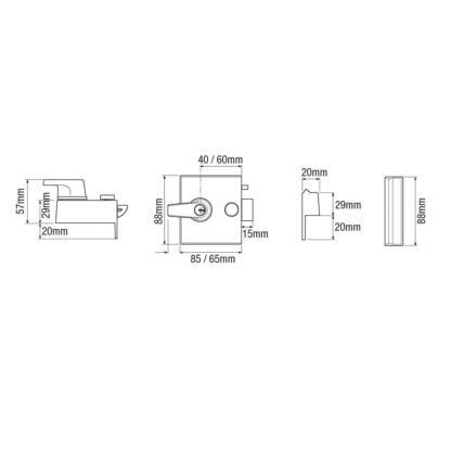 Union 1098 Auto Deadlocking Nightlatch - Image 2