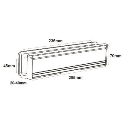 Welseal 10" Telescopic Letterplate for UPVC Doors - 20-40mm - Image 3