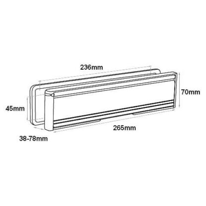 Welseal 10" Telescopic Letterplate for UPVC Doors - 40-80mm - Image 4