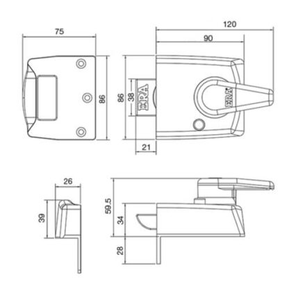 ERA 1730 BS8621:2007 High Security Keyless Escape Nightlatch - Image 2
