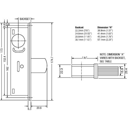 Adams Rite 1850 Screwin Swing Deadbolt Case for Metal Doors - Image 2