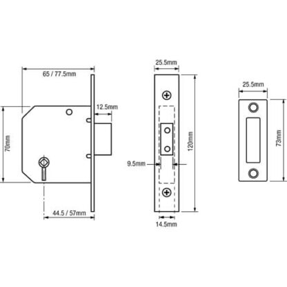Union 2126 Bathroom Mortice Deadlock - Image 4