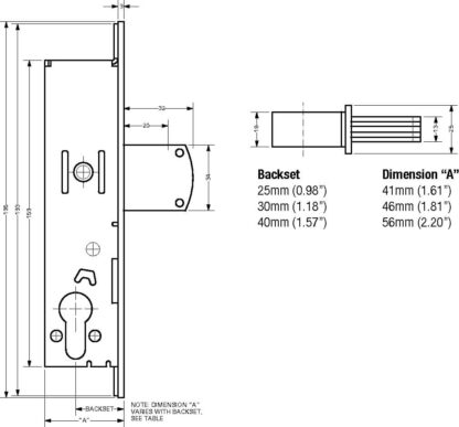 Adams Rite 2200 Euro Swing Deadbolt Case for Metal Doors - Image 2