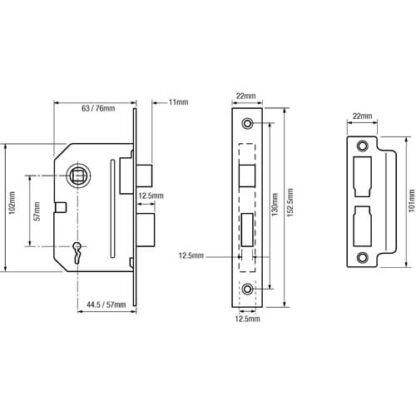 Union 2295 2 Lever Mortice Sashlock - Image 8