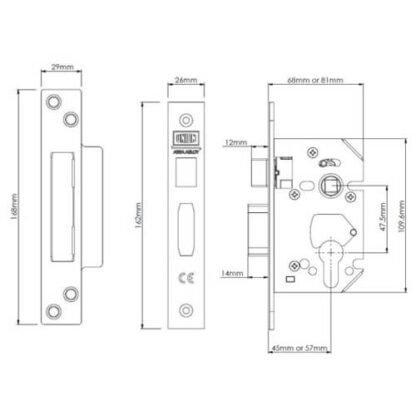 Union 22EU Strongbolt Euro Mortice Sashlock - Image 2