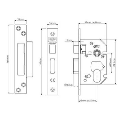 Union 22OV Strongbolt Oval Mortice Sashlock - Image 3