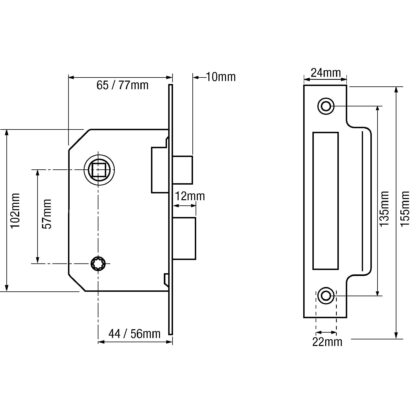 ERA 243/343 Bathroom Mortice Sashlock - Image 2