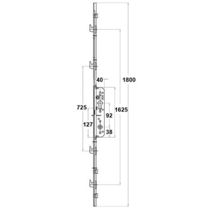 Fuhr 2518 Patio Door Lock - Image 3