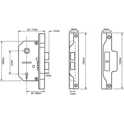 ERA 287/387 Rebated 2 Lever Mortice Sashlock - Image 2