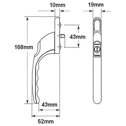 ERA 3222 Inline Locking Espag UPVC Window Handles - Image 5