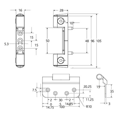 Fab and Fix Haven Intelligent Strength Hinges for Composite or Timber (3R10 version) - Image 2