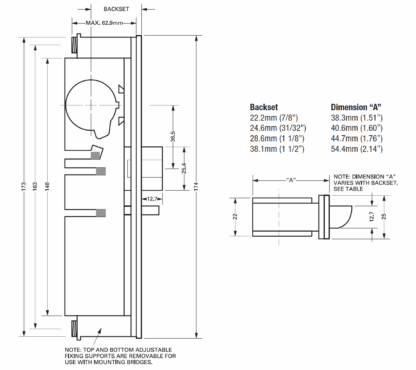 Adams Rite 4710 ScrewIn Deadlatch Case for Metal Doors - Image 2