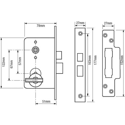 Wellington Fort 4G 6 Lever Mortice Lockset - Image 4