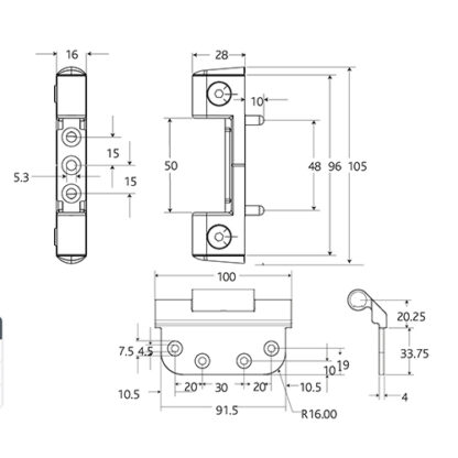 Fab and Fix Haven Intelligent Strength Hinges for Composite or Timber (4R16 version) - Image 2
