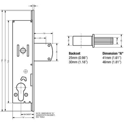 Alpro 5222 Euro Swing Deadbolt Case for Metal Doors - Image 2