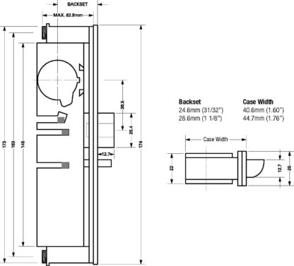 Alpro 5245 Screwin Deadlatch Case for Metal Doors - Image 3