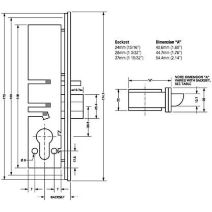Alpro 5245 Euro Deadlatch Case for Metal Doors - Image 2