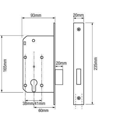Briton 5410 Euro Mortice Deadlock - Image 4