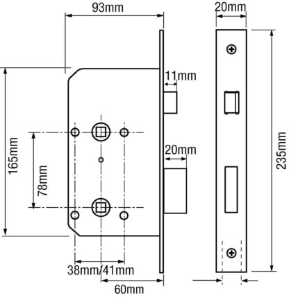 Briton 5430 Bathroom Mortice Sashlock - Image 6