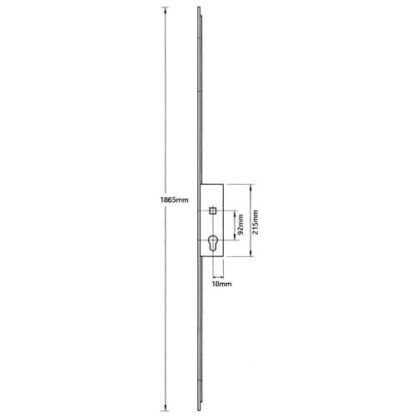 Roto H600 Lift Lever Passive Lock - Image 2