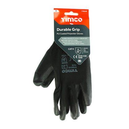 Durable Grip Gloves PU Coated Polyester - Image 3