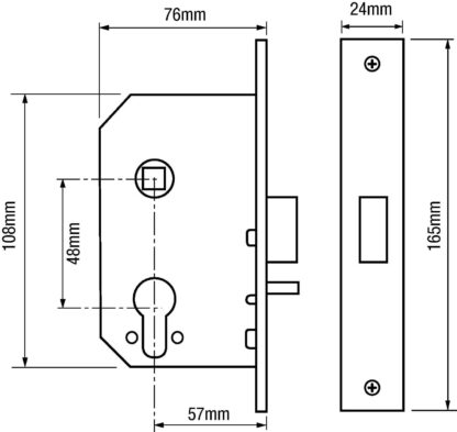 Briton 5250 Dual Profile Mortice Nightlatch With Snib - Image 2