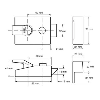 Yale 82 Deadbolt Rim Nightlatch - Image 2