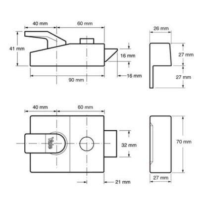 Yale 88 60mm Non Deadlocking Nightlatch - Image 2