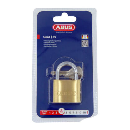Abus 55 Series 40mm Open Shackle Brass Padlock - Image 2
