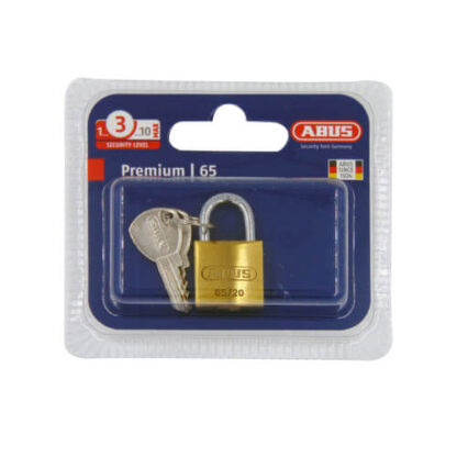 Abus 65 Series 20mm Open Shackle Brass Padlock - Image 2