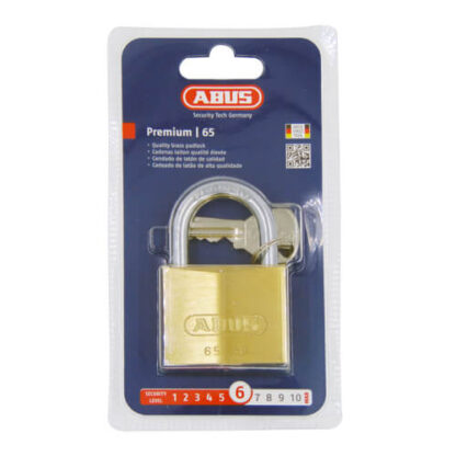 Abus 65 Series 50mm Open Shackle Brass Padlock - Image 2