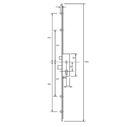 Accado Style Latch Deadbolt 4 Roller Multipoint Door Lock - Image 2