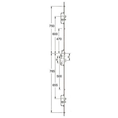 Mila Prosecure Latch Deadbolt 2 Hooks 2 Anti Lift Pins 4 Rollers Split Spindle Multipoint Door Lock - Image 2