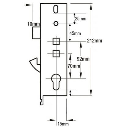 Yale Asgard Copy Multipoint Gearbox - Lift Lever or Double Spindle - Image 2