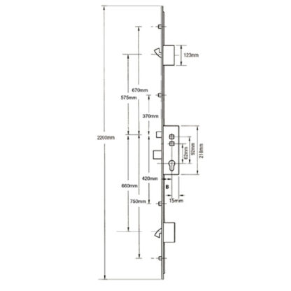 Avocet Latch Deadbolt 2 Hooks 4 Rollers Double Spindle Multipoint Door Lock - Image 2