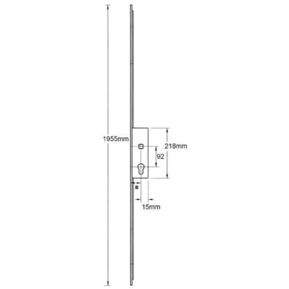 Avocet Lift Lever French Door Passive Lock - Shootbolt Compatible - Image 2
