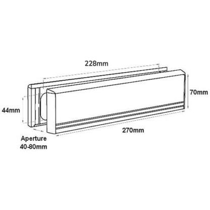 Map 11" Telescopic Letterplate for UPVC Doors - 40-80mm - Image 6