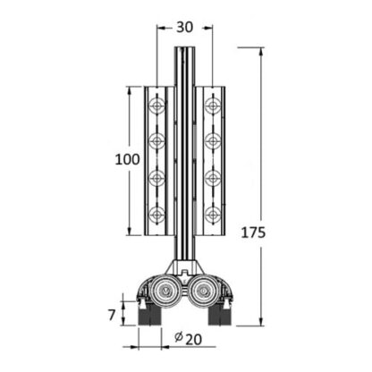 Clearspan for Reynaers CF68 Bi-Fold Doors Bottom Roller - Image 2