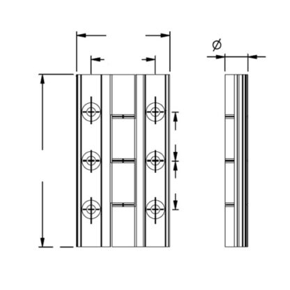 Clearspan Door Hinge for Raynaers CF68 Aluminium Bifold Doors - Image 2