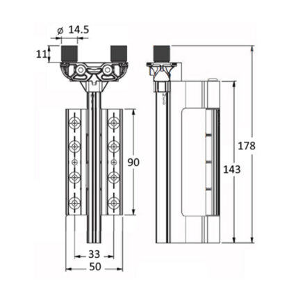 Fenster Top & Bottom Roller Set - Slimline - Image 2