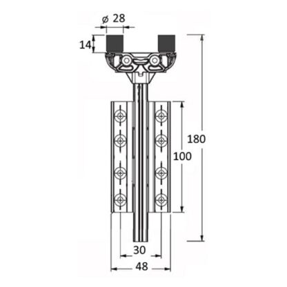 Clearspan for Raynaers CF68 Bi-Fold Doors Top Guide - Image 2