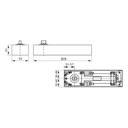 Dorma BTS75V Size 1-4 Floor Spring - Image 2