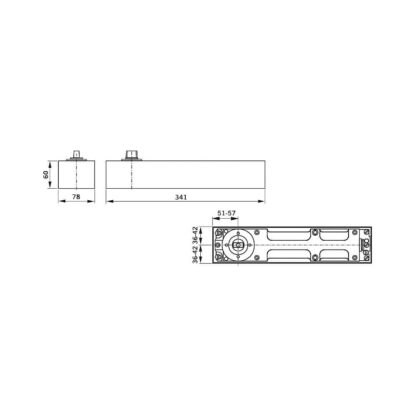 Dorma BTS80 Size 4 Floor Spring - Image 2