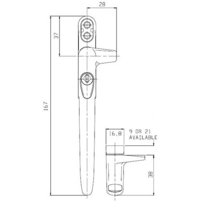 Securistyle Virage Locking Cockspur Handles for UPVC or Wooden Casement Windows - Image 5