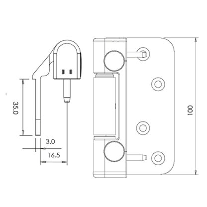 ERA Challenger 3D Composite Door Hinge - Image 2