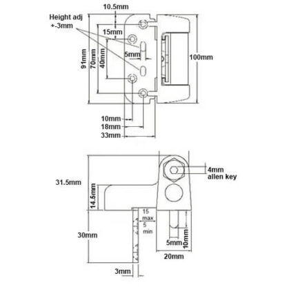 Fab and Fix Haven 2D Hinge for Composite Doors - Image 4